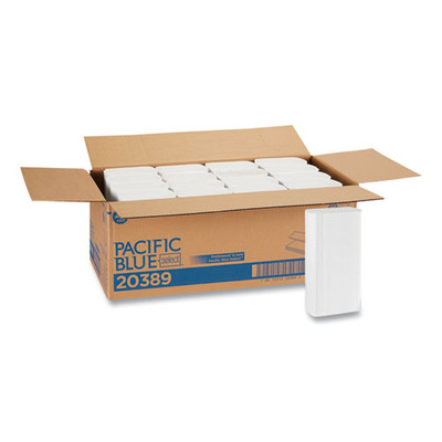 Pacific Blue Select Folded Paper Towels, 9.2 X 9.4, White, 250/pack, 16 Packs/carton