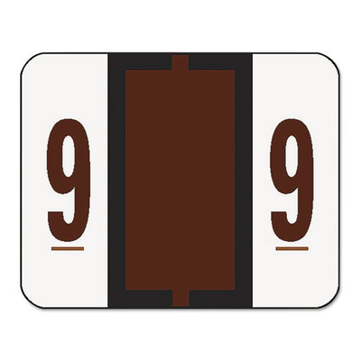 Numerical End Tab File Folder Labels, 9, 1 X 1.25, White, 500/roll Numerical End Tab File Folder Labels, 9, 1 X 1.25, White, 500/roll