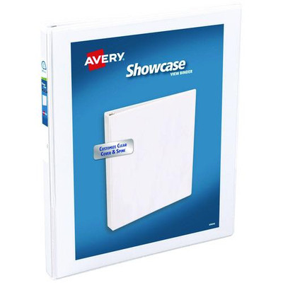 Showcase Economy View Binder With Round Rings, 3 Rings, 0.5" Capacity, 11 X 8.5, White