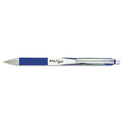 Z-grip Flight Ballpoint Pen, Retractable, Bold 1.2 Mm, Blue Ink, White Barrel, 12/pack Z-grip Flight Ballpoint Pen, Retractable, Bold 1.2 Mm, Blue Ink, White Barrel, 12/pack