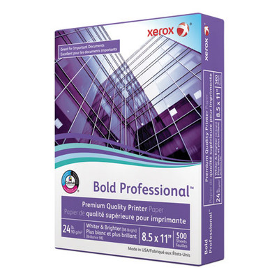 Bold Professional Quality Paper, 98 Bright, 24lb, 8.5 X 11, White, 500/ream Bold Professional Quality Paper, 98 Bright, 24lb, 8.5 X 11, White, 500/ream