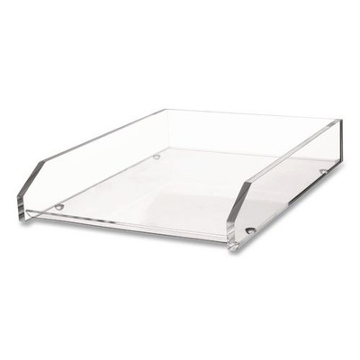 Clear Acrylic Letter Tray, 1 Section, Letter Size Files, 10.5" X 13.75" X 2.5", Clear