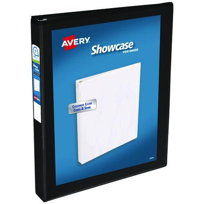 Showcase Economy View Binder With Round Rings, 3 Rings, 1" Capacity, 11 X 8.5, Black