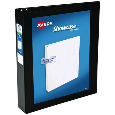 Showcase Economy View Binder With Round Rings, 3 Rings, 1.5" Capacity, 11 X 8.5, Black
