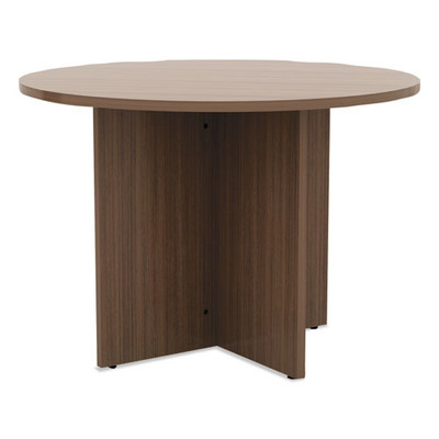 Alera Valencia Round Conference Table With Legs, 29.5h X 42 Dia, Modern Walnut Alera Valencia Round Conference Table With Legs, 29.5h X 42 Dia, Modern Walnut