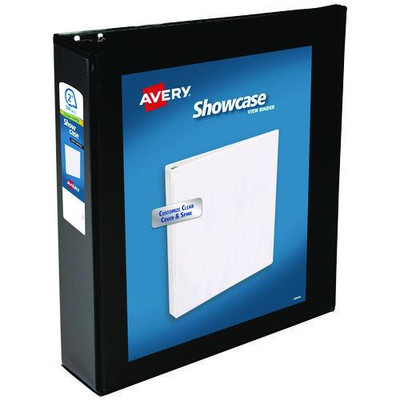Showcase Economy View Binder With Round Rings, 3 Rings, 2" Capacity, 11 X 8.5, Black