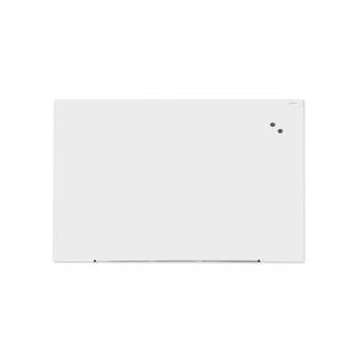 Frameless Magnetic Glass Marker Board, 72" X 48", White Frameless Magnetic Glass Marker Board, 72" X 48", White