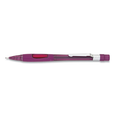 Quicker Clicker Mechanical Pencil, 0.9 Mm, Hb (#2.5), Black Lead, Transparent Burgundy Barrel Quicker Clicker Mechanical Pencil, 0.9 Mm, Hb (#2.5), Black Lead, Transparent Burgundy Barrel