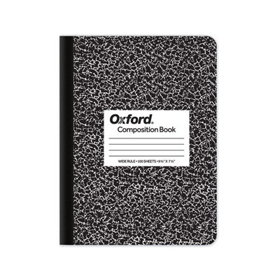 Composition Book, Wide/legal Rule, Black Marble Cover, 9.75 X 7.5, 100 Sheets - VISTOP63795