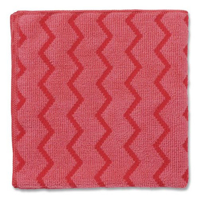 Hygen Microfiber Cleaning Cloths, 16 X 16, Red, 12/carton