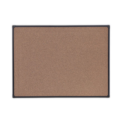 Tech Cork Board, 48 X 36, Cork, Black Frame