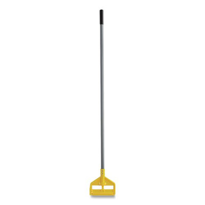 Invader Fiberglass Side-gate Wet-mop Handle, 1" Dia X 54", Gray/yellow
