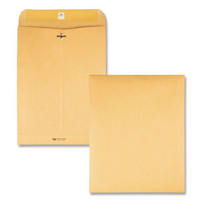 Clasp Envelope, #12 1/2, Square Flap, Clasp/gummed Closure, 9.5 X 12.5, Brown Kraft, 100/box