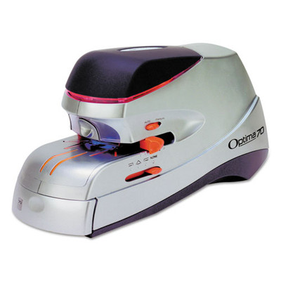 Optima 70 Electric Stapler, 70-sheet Capacity, Black/silver Optima 70 Electric Stapler, 70-sheet Capacity, Black/silver