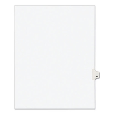 Preprinted Legal Exhibit Side Tab Index Dividers, Avery Style, 10-tab, 68, 11 X 8.5, White, 25/pack, (1068)