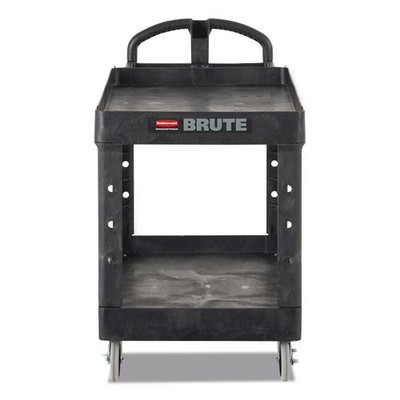 Heavy-duty Utility Cart, Two-shelf, 25.88w X 45.25d X 37.13h, Black