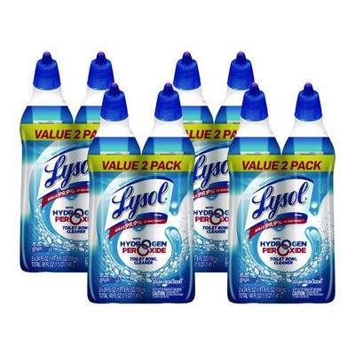 Toilet Bowl Cleaner With Hydrogen Peroxide, Ocean Fresh, 24 Oz Angle Neck Bottle, 2/pack, 4 Packs/carton