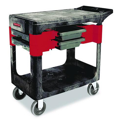 Trades Cart, Two-shelf, 19.25w X 38d X 33.38h, Black