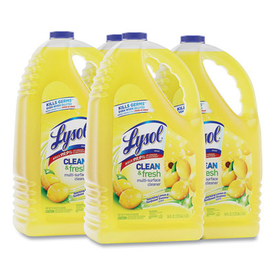 Clean And Fresh Multi-surface Cleaner, Sparkling Lemon And Sunflower Essence, 144 Oz Bottle, 4/carton