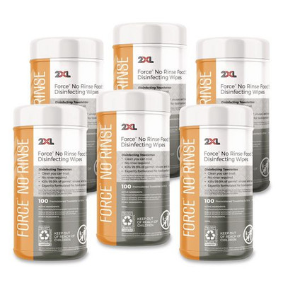 Food Service No Rinse Surface Sanitizing Wipes, 8 X 6, White, 100/roll, 6 Rolls/carton