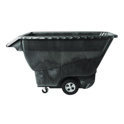 Structural Foam Tilt Truck, Rectangular, 1,250 Lb Capacity, Black