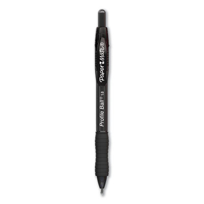 Profile Ballpoint Pen, Retractable, Medium 1 Mm, Black Ink, Translucent Black Barrel, Dozen Profile Ballpoint Pen, Retractable, Medium 1 Mm, Black Ink, Translucent Black Barrel, Dozen