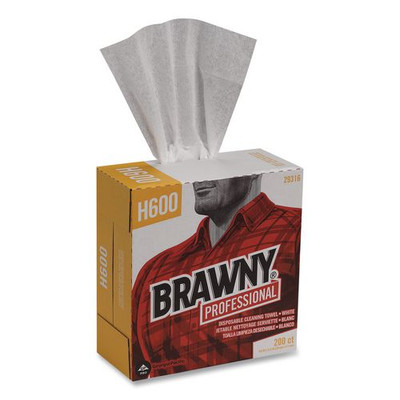 Lightweight Disposable Shop Towels, 9.1 X 12.5, White, 2,000/carton