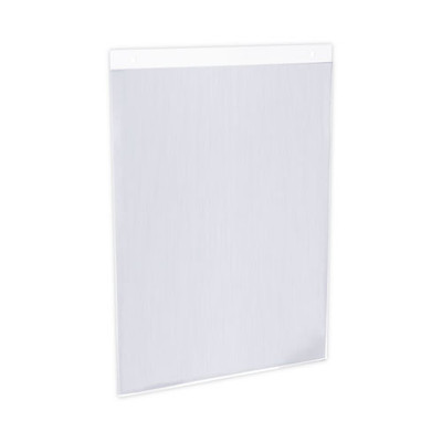 Wall Mount Sign Holder, 8 1/2" X 11", Vertical, Clear