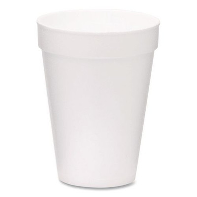 Foam Drink Cups, 14 oz, White, 1,000/Carton