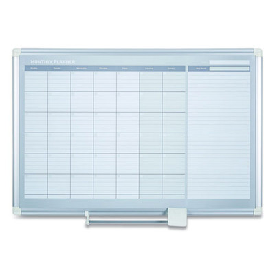 Monthly Planner, 48x36, Silver Frame