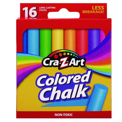 Colored Chalk, Assorted Colors, 16/pack