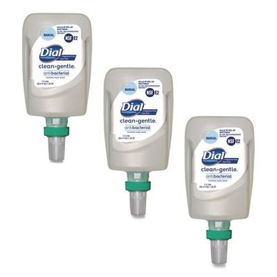 Clean+gentle Antibacterial Foaming Hand Wash Refill For Fit Manual Dispenser, Fragrance Free, 1.2 L, 3/carton