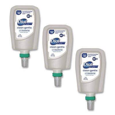 Clean+gentle Antibacterial Foaming Hand Wash Refill For Fit Touch Free Dispenser, Fragrance Free, 1 L, 3/carton