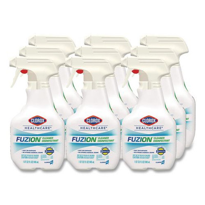 Fuzion Cleaner Disinfectant, Unscented, 32 Oz Spray Bottle, 9/carton