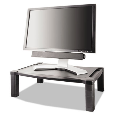 Wide Deluxe Two-level Monitor Stand, 20" X 13.25" X 3" To 6.5", Black, Supports 50 Lbs Wide Deluxe Two-level Monitor Stand, 20" X 13.25" X 3" To 6.5", Black, Supports 50 Lbs