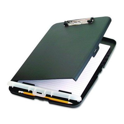 Low Profile Storage Clipboard, 0.5" Clip Capacity, Holds 8.5 X 11 Sheets, Charcoal