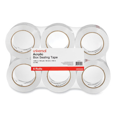 Deluxe General-purpose Acrylic Box Sealing Tape, 2 Mil, 3" Core, 1.88" X 110 Yds, Clear, 6/pack