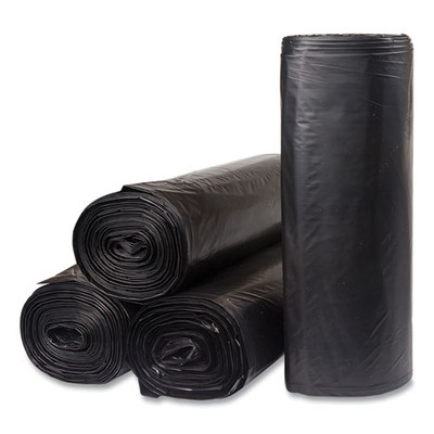 Low-density Commercial Can Liners, 45 Gal, 1.2 Mil, 40" X 46", Black, 10 Bags/roll, 10 Rolls/carton Low-density Commercial Can Liners, 45 Gal, 1.2 Mil, 40" X 46", Black, 10 Bags/roll, 10 Rolls/carton