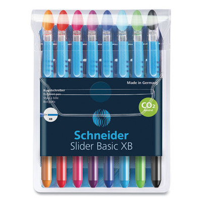 Slider Ballpoint Pen, Stick, Extra-bold 1.4 Mm, Assorted Ink And Barrel Colors, 8/pack Slider Ballpoint Pen, Stick, Extra-bold 1.4 Mm, Assorted Ink And Barrel Colors, 8/pack