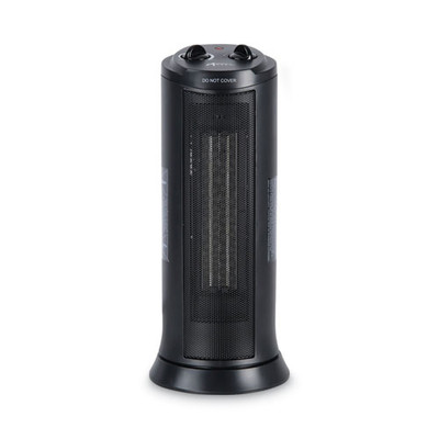 Mini Tower Ceramic Heater, 7.38" X 7.38" X 17.38", Black