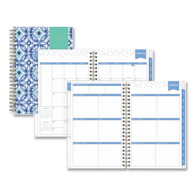 Day Designer Tile Weekly/monthly Planner, Tile Artwork, 8 X 5, Blue/white Cover, 12-month (jan To Dec): 2022 Day Designer Tile Weekly/monthly Planner, Tile Artwork, 8 X 5, Blue/white Cover, 12-month (jan To Dec): 2022