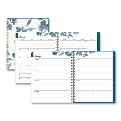Bakah Blue Weekly/monthly Planner, Bakah Blue Floral Artwork, 11 X 8.5, Blue/white Cover, 12-month (jan To Dec): 2022 Bakah Blue Weekly/monthly Planner, Bakah Blue Floral Artwork, 11 X 8.5, Blue/white Cover, 12-month (jan To Dec): 2022