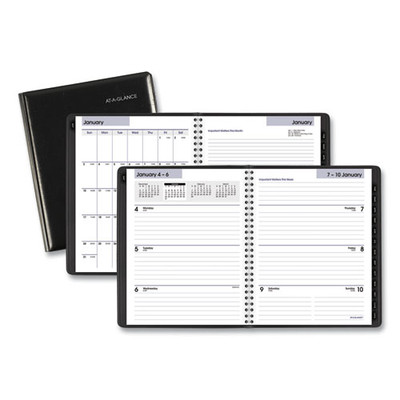 Dayminder Executive Weekly/monthly Planner, 8.75 X 7, Black Cover, 12-month (jan To Dec): 2022