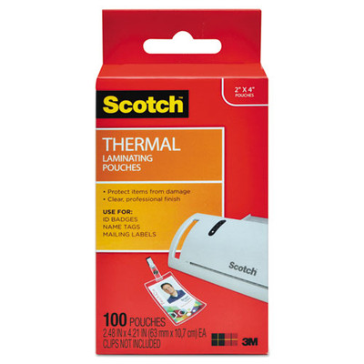 Laminating Pouches, 5 Mil, 2.25" X 4.25", Gloss Clear, 100/pack Laminating Pouches, 5 Mil, 2.25" X 4.25", Gloss Clear, 100/pack