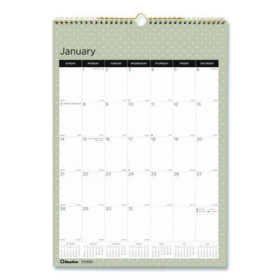 12-month Wall Calendar, Succulent Plants Photography, 12 X 17, White/multicolor Sheets, 12-month (jan To Dec): 2022