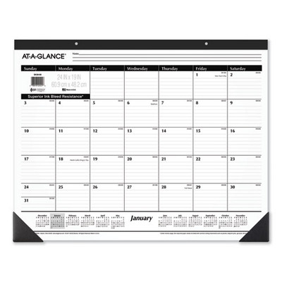 Ruled Desk Pad, 24 X 19, White Sheets, Black Binding, Black Corners, 12-month (jan To Dec): 2022 Ruled Desk Pad, 24 X 19, White Sheets, Black Binding, Black Corners, 12-month (jan To Dec): 2022