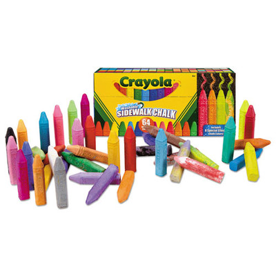 Ultimate Sidewalk Chalk, 4" X 0.5" Diameter, 60 Assorted Colors, 64/set Ultimate Sidewalk Chalk, 4" X 0.5" Diameter, 60 Assorted Colors, 64/set