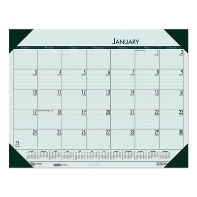 Ecotones Recycled Monthly Desk Pad Calendar, 22 X 17, Green-tint/woodland Green Sheets/corners, 12-month (jan To Dec): 2022 Ecotones Recycled Monthly Desk Pad Calendar, 22 X 17, Green-tint/woodland Green Sheets/corners, 12-month (jan To Dec): 2022