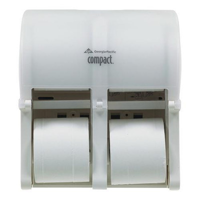 Compact Quad Vertical 4-roll Coreless Tissue Dispenser, 12.06 X 8 X 14.44, White