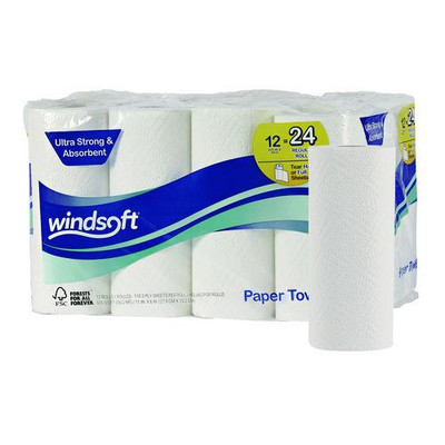Premium Kitchen Roll Towels, 2-ply, 11 X 6, White, 110/roll, 12 Rolls/carton